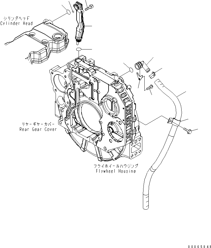 Engines Komatsu / SAA6D107E-1C S/N .-UP(SAA6D01E) / CRANK CASE BREATHER(030040 : A1115-A2B1)