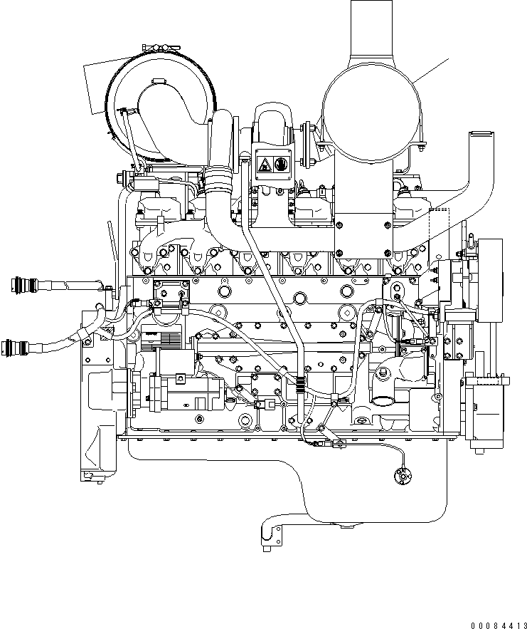 Komatsu parts book diagram for SAA6D125E-3K S/N .-UP: ENGINE ASSEMBLY