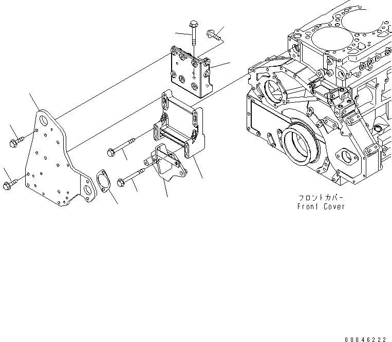 Engines Komatsu / SAA6D125E-5D S/N 560001-UP(SAA6D05E) / FAN DRIVE(#560347-)(030620 : A5060-A3J7)