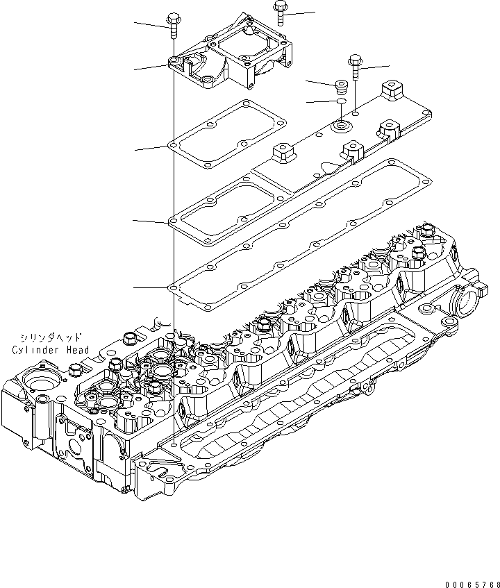 Komatsu parts book diagram for SAA6D107E-1BA S/N .-UP: AIR INTAKE MANIFOLD