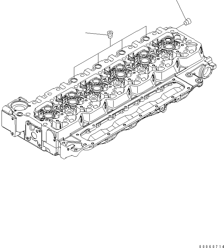 Komatsu parts book diagram for SAA6D107E-1KB-W S/N 30909615-UP: CYLINDER HEAD PLUG (1/2)