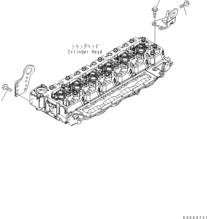 Komatsu parts book diagram for SAA6D107E-1KB-W S/N 30909615-UP: LIFTING BRACKET MOUNTING