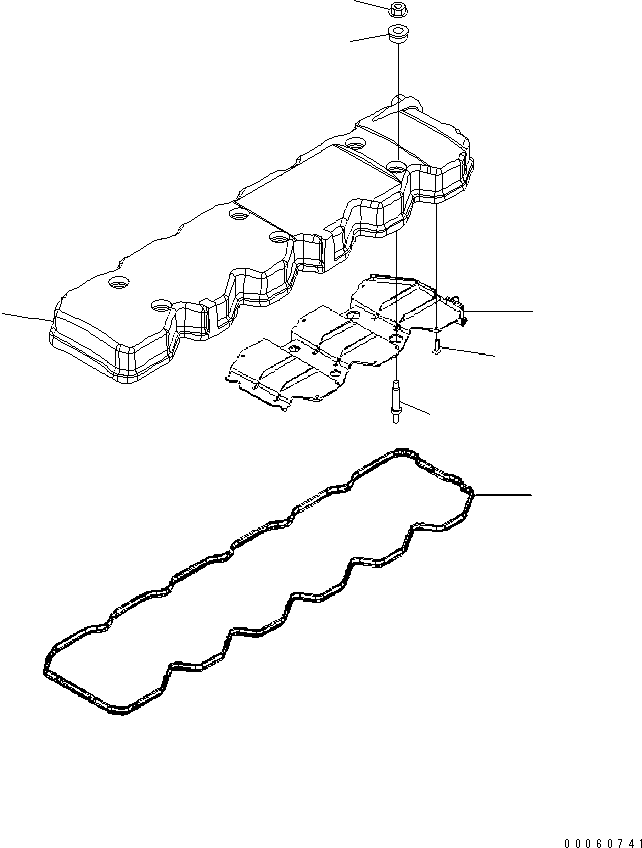 Komatsu parts book diagram for SAA6D107E-1KB-W S/N 30909615-UP: HEAD COVER