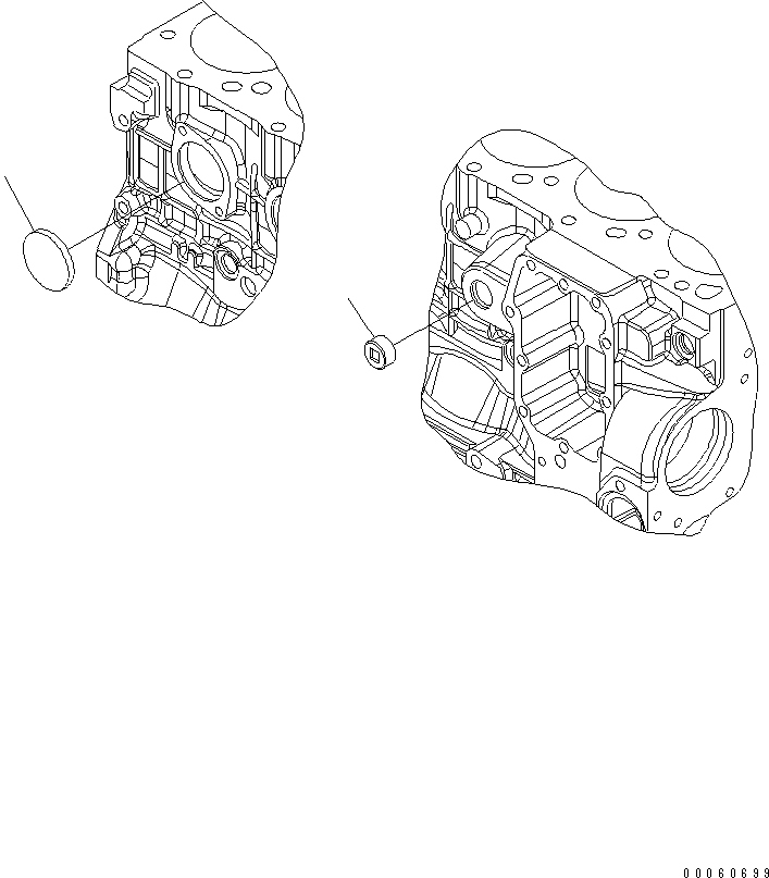 Komatsu parts book diagram for SAA6D107E-1KB-W S/N 30909615-UP: PLUG