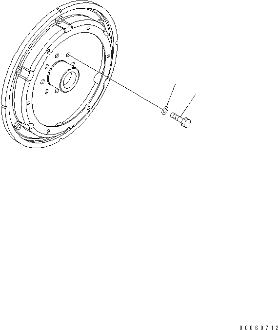 Komatsu parts book diagram for SAA6D107E-1KB-W S/N 30909615-UP: FLYWHEEL MOUNTING