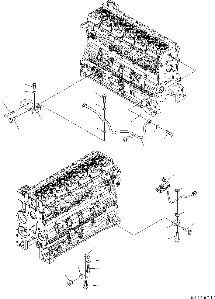 Komatsu parts book diagram for SAA6D107E-1KB-W S/N 30909615-UP: FUEL PIPING