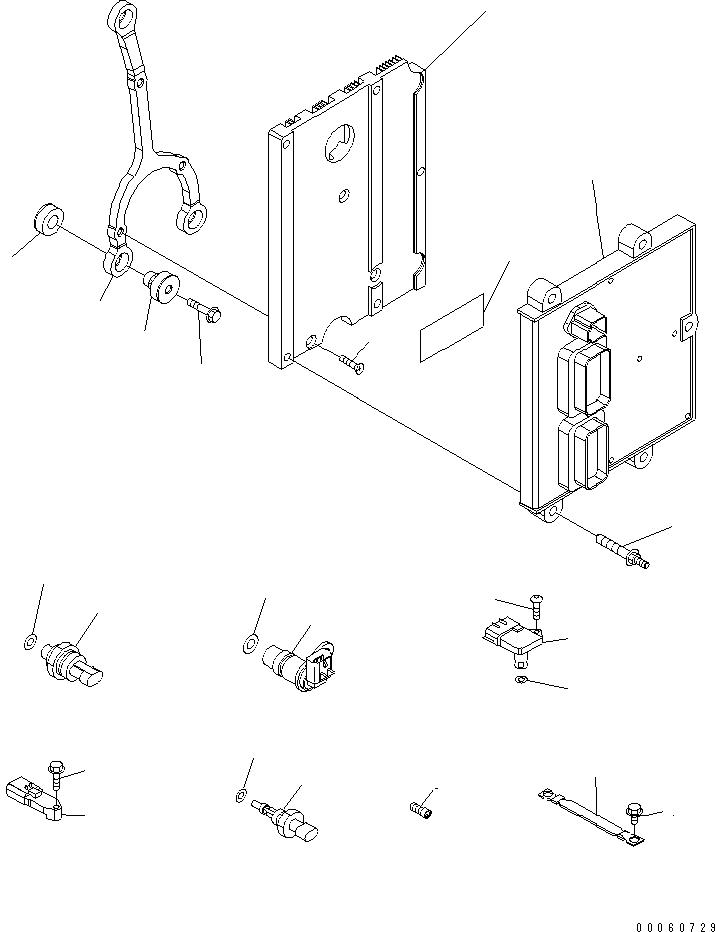 Komatsu parts book diagram for SAA6D107E-1KB-W S/N 30909615-UP: FUEL INJECTION CONTROLLER