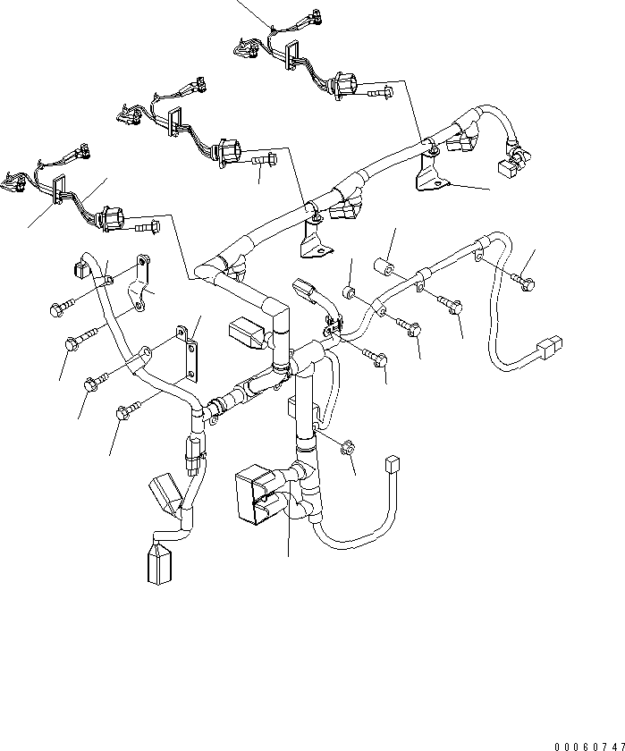 Komatsu parts book diagram for SAA6D107E-1KB-W S/N 30909615-UP: WIRING HARNESS