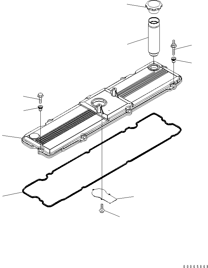 Komatsu parts book diagram for SAA6D114E-3 S/N .-UP: VALVE COVER
