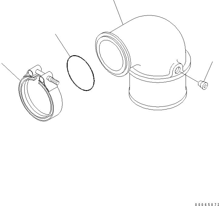 Komatsu parts book diagram for SAA6D114E-3 S/N .-UP: AIR INTAKE CONNECTION