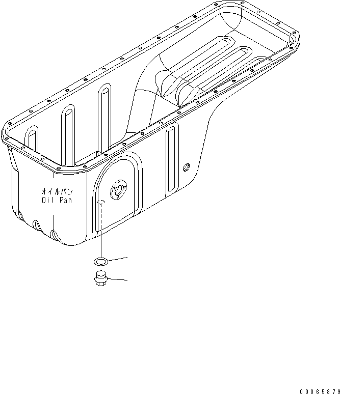 Komatsu parts book diagram for SAA6D114E-3 S/N .-UP: REMOTE LUBRICATING OIL DRAIN