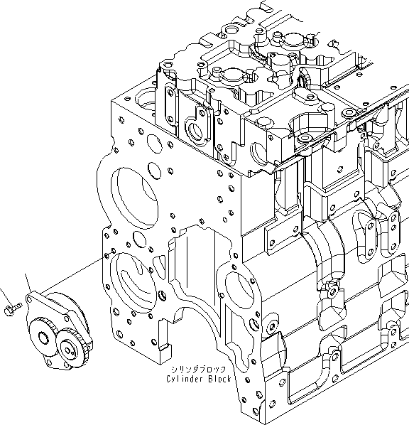 Komatsu parts book diagram for SAA6D114E-3 S/N .-UP: LUBRICATING OIL PUMP