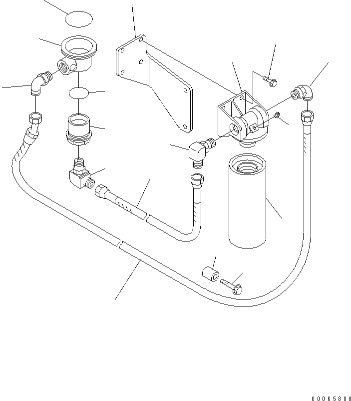 Komatsu parts book diagram for SAA6D114E-3 S/N .-UP: LUBRICATING OIL FILTER AND PIPING
