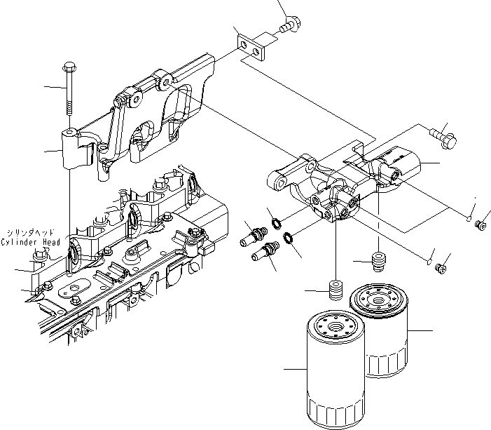 Komatsu parts book diagram for SAA6D114E-3 S/N .-UP: FUEL FILTER
