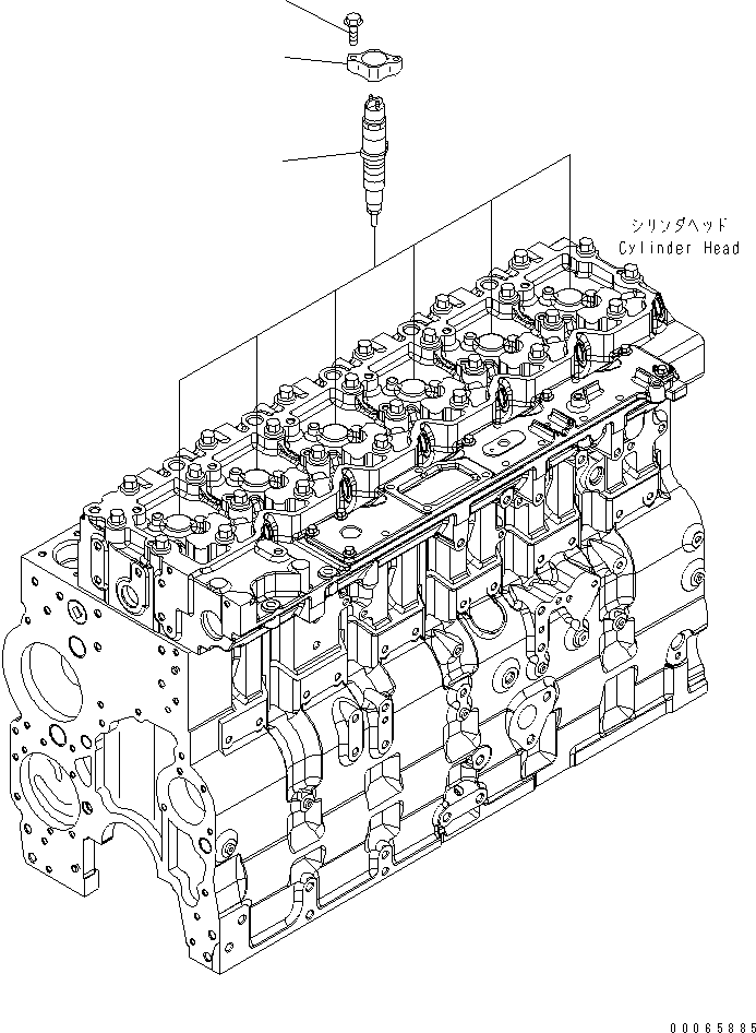 Komatsu parts book diagram for SAA6D114E-3 S/N .-UP: FUEL INJECTOR