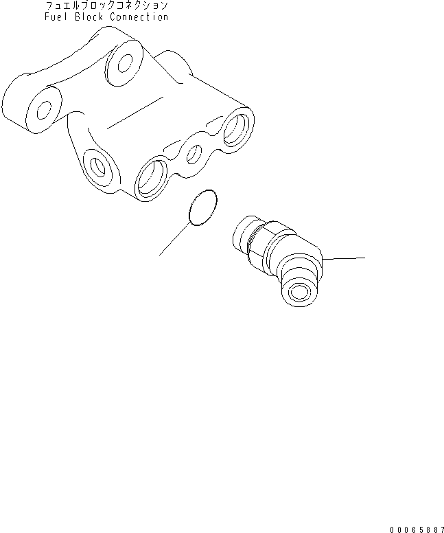 Komatsu parts book diagram for SAA6D114E-3 S/N .-UP: FUEL INLET FITTING