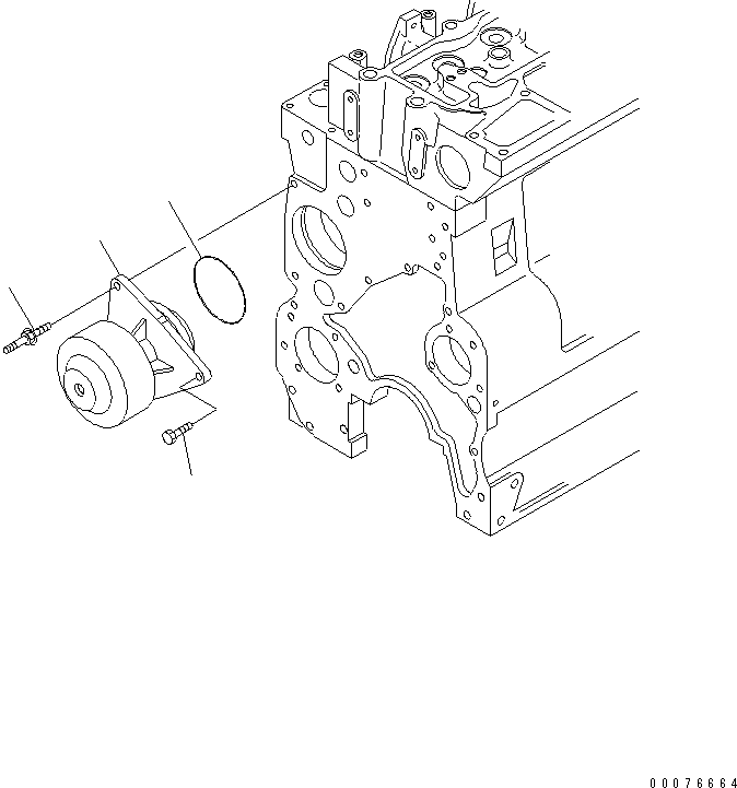 Komatsu parts book diagram for SAA6D114E-3 S/N .-UP: WATER PUMP