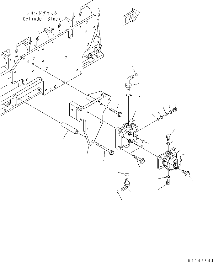 Komatsu parts book diagram for SAA6D125E-5 S/N 560001-UP: PRIMING PUMP AND PIPING