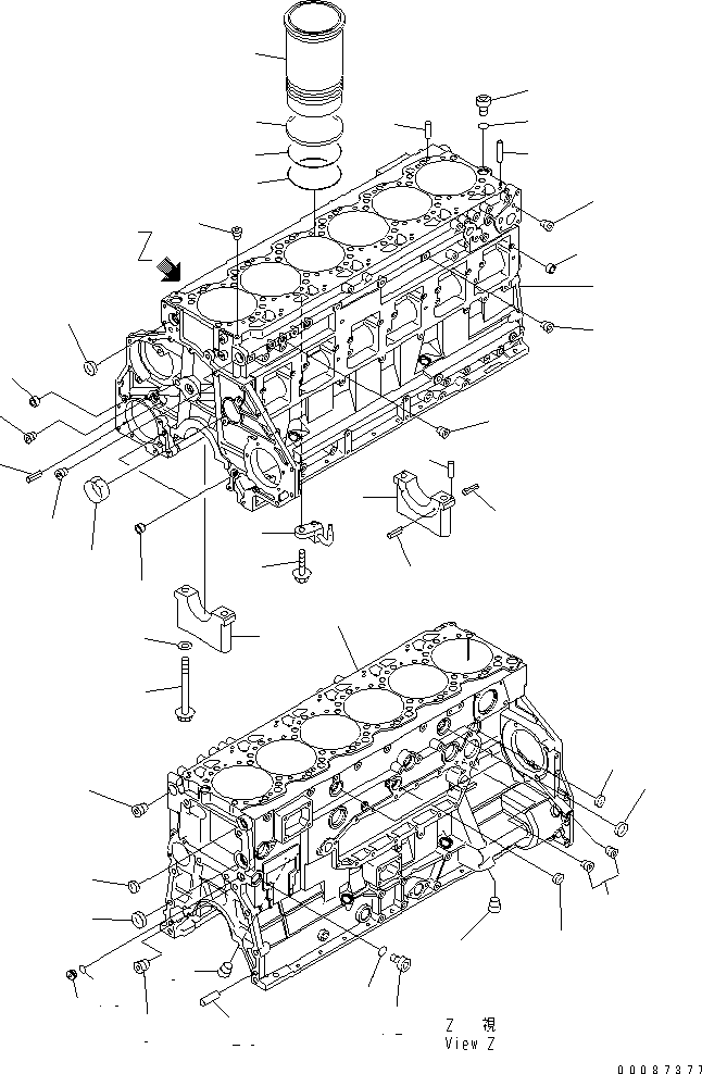 Engines Komatsu / SAA6D125E-5 S/N 560001-UP(SAA6D16E) / CYLINDER BLOCK(030160 : A2010-A3M3)