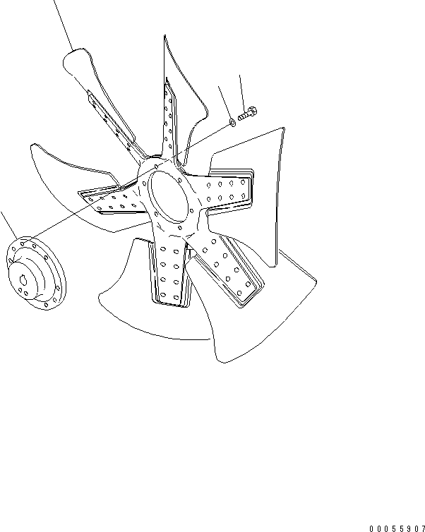 Engines Komatsu / SAA6D125E-5 S/N 560001-UP(SAA6D16E) / FAN SUB ASSEMBLY(030610 : B9999-A3W3)