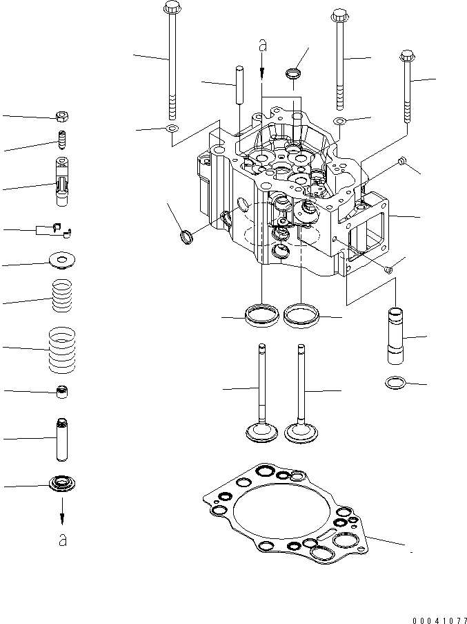 Engines Komatsu / SAA6D140E-5 S/N 530001-UP(SAA6D17E) / CYLINDER HEAD(030010 : A1010-A4D2)