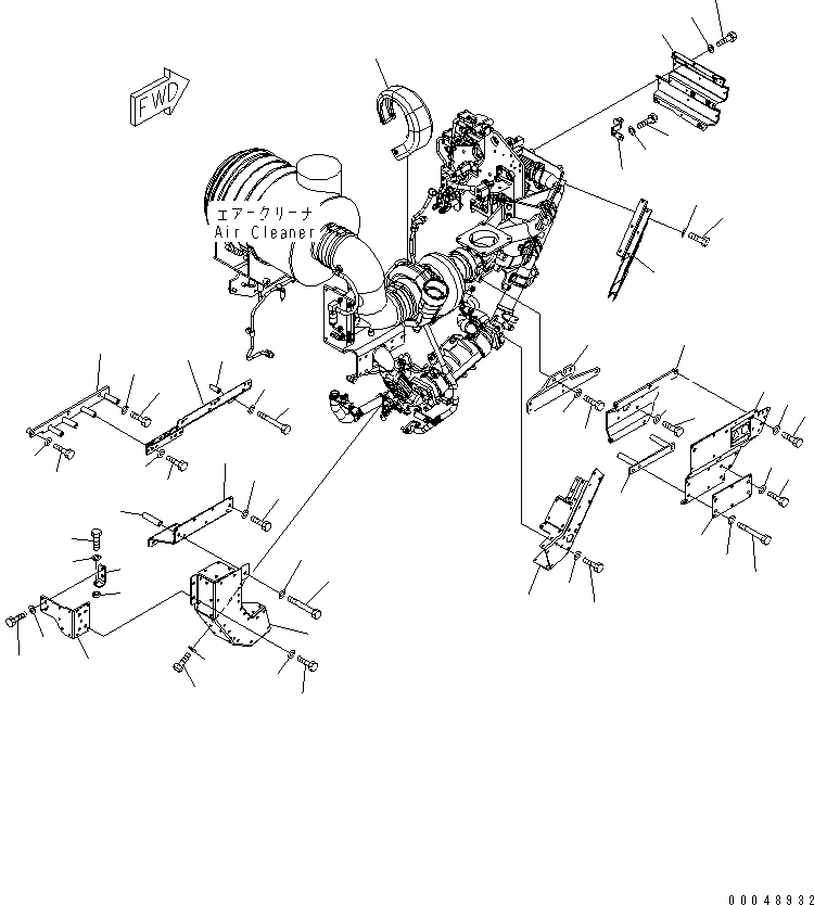 Engines Komatsu / SAA6D140E-5 S/N 530001-UP(SAA6D17E) / HEAT SHIELD(#530003-)(030210 : A1570-A4F4)