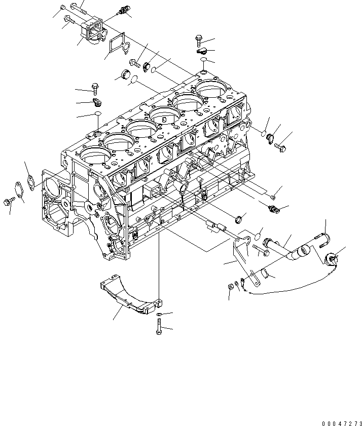Engines Komatsu / SAA6D140E-5 S/N 530001-UP(SAA6D17E) / CYLINDER BLOCK ACCESSORY (OIL FILLER AND SENSOR)(#530003-)(030240 : A2011-A4N5)