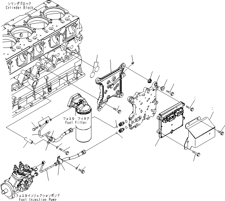Engines Komatsu / SAA6D140E-5 S/N 530001-UP(SAA6D17E) / ALTERNATOR MOUNTING (FOR 75A ALTERNATOR) (WITH HARDENING PULLEY)(#530003-)(030650 : A6010-A4M7)