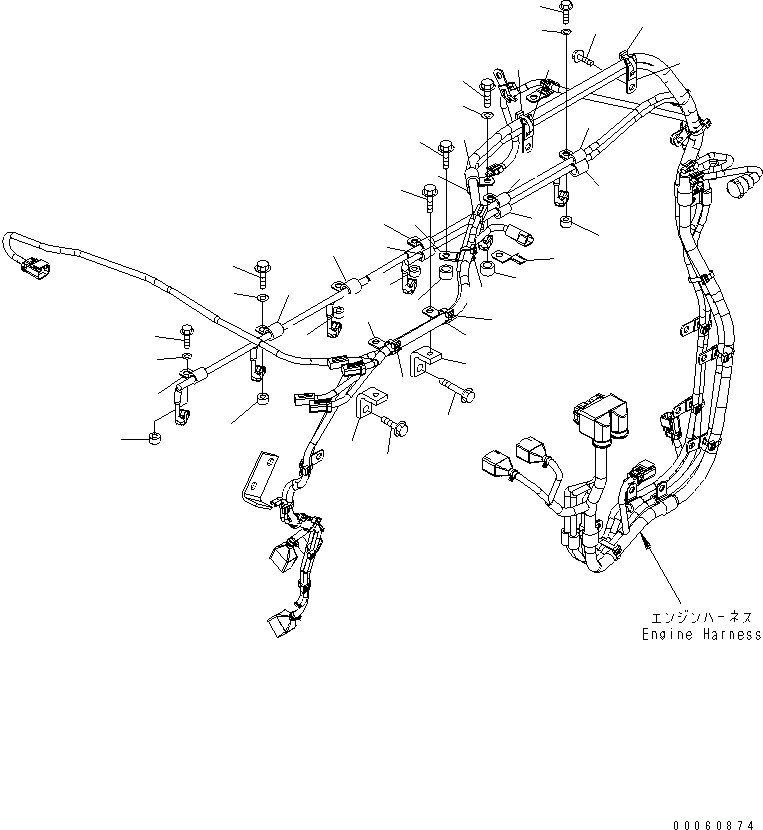Engines Komatsu / SAA6D140E-5 S/N 530001-UP(SAA6D17E) / ELECTRICAL WIRING (3/4)(#530698-)(030770 : A6810-C4J9A)