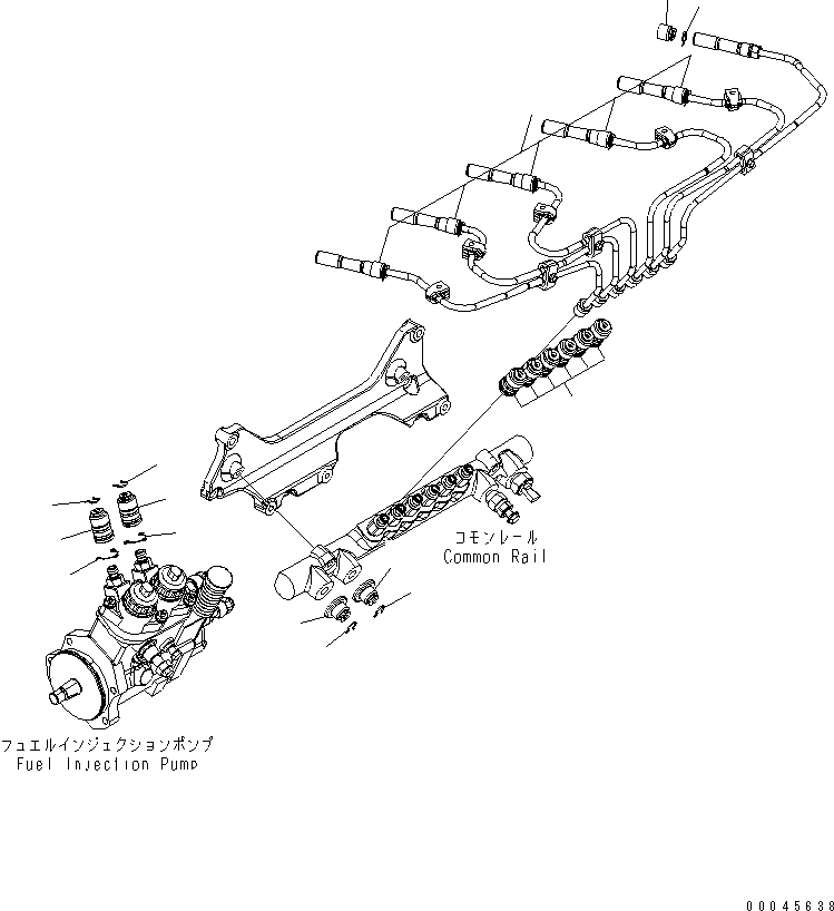 Engines Komatsu / SAA6D125E-5B S/N 560001-UP(SAA6D1IE) / OTHER PARTS FOR FUEL PIPING(030420 : A4030-B3F7)