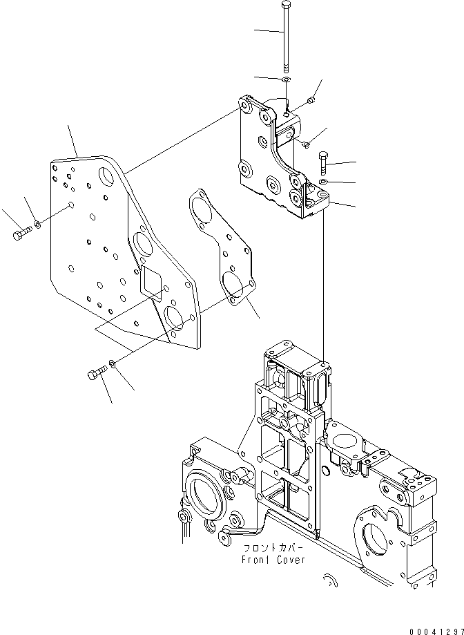 Engines Komatsu / SAA6D140E-5E S/N 530001-UP(SAA6D1JE) / EXHAUST GAS RECIRCULATION VALVE (6/7) (ENGINE FRONT HANGER)(#530008-530698)(030160 : A1550-F4A6)