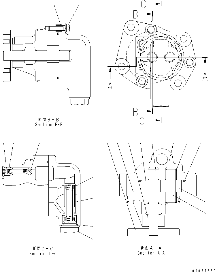 Komatsu parts book diagram for SAA6D140E-5E S/N 530001-UP: EXHAUST GAS RECIRCULATION OIL PUMP (INNER PARTS)(#530008-)