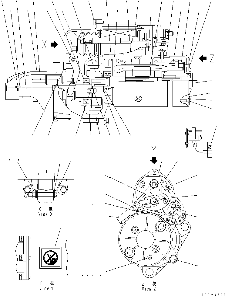 Engines Komatsu / SAA6D140E-5E S/N 530001-UP(SAA6D1JE) / STARTING MOTOR (11KW) (INNER PARTS)(#530008-)(030720 : A6210-B4E2)