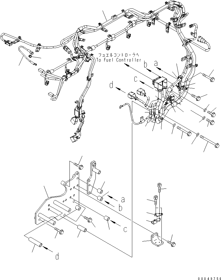 Engines Komatsu / SAA6D140E-5E S/N 530001-UP(SAA6D1JE) / ELECTRICAL WIRING (1/4)(#530008-530698)(030730 : A6810-A4K3)