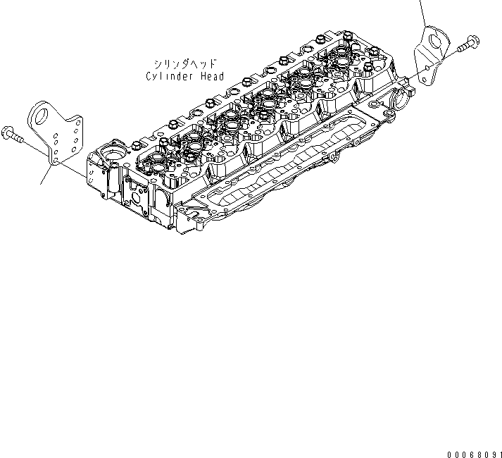 Engines Komatsu / SAA6D107E-1H S/N 26500006-UP(SAA6D1SE) / LIFTING BRACKET¤ FOR 90A ALTERNATOR(#26509358-)(030030 : A105P-01B6)