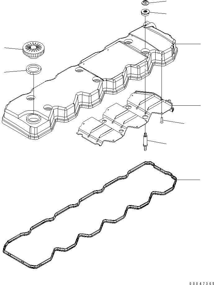 Engines Komatsu / SAA6D107E-1H S/N 26500006-UP(SAA6D1SE) / HEAD COVER(#26500067-)(030050 : A111P-01C1)