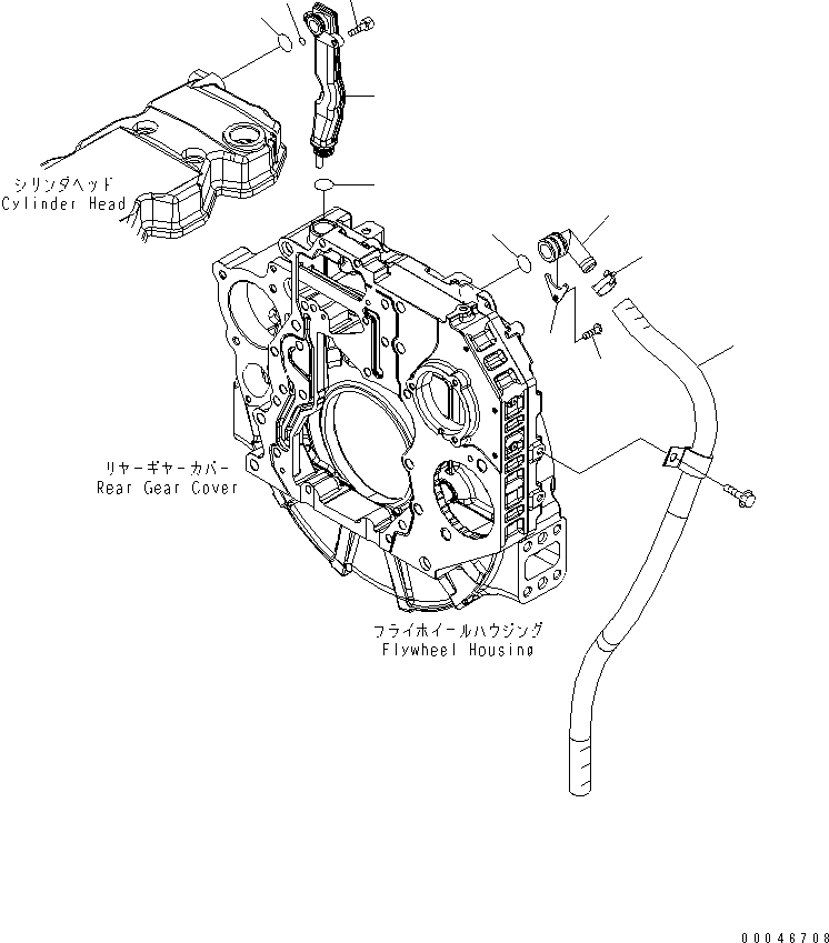 Engines Komatsu / SAA6D107E-1H S/N 26500006-UP(SAA6D1SE) / BREATHER AND HOSE(#26506237-)(030060 : A111V-01B0)