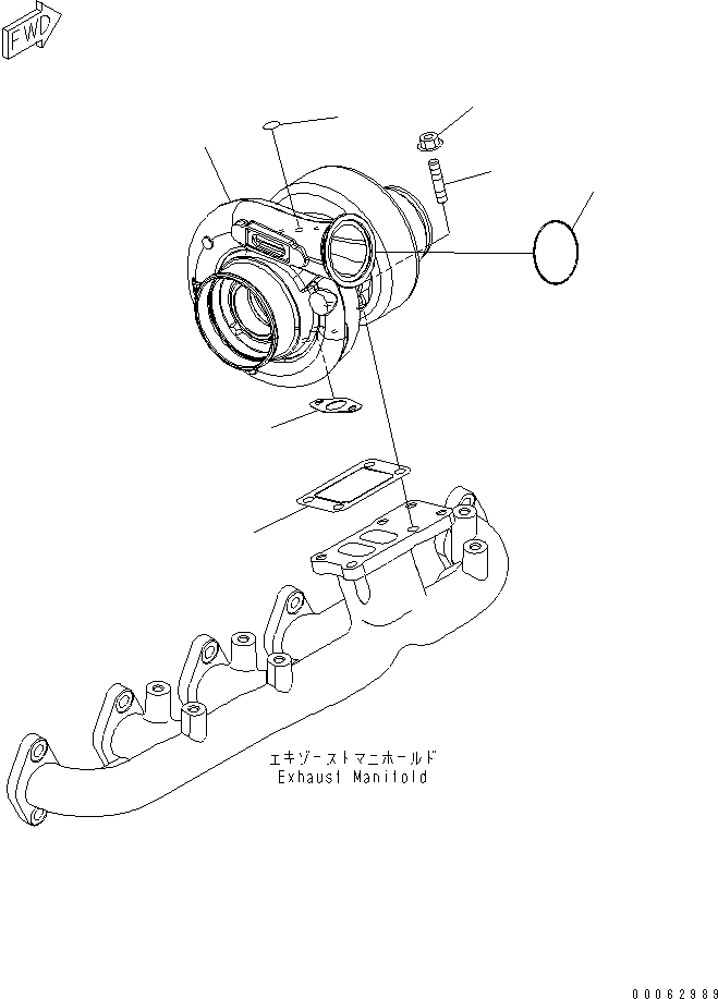 Engines Komatsu / SAA6D107E-1H S/N 26500006-UP(SAA6D1SE) / TURBOCHARGER(#26506237-)(030150 : A1539-01D3)