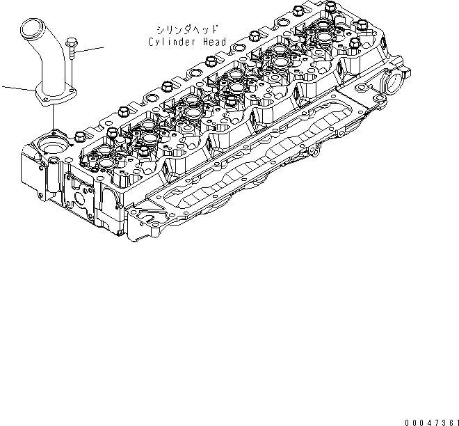 Engines Komatsu / SAA6D107E-1H S/N 26500006-UP(SAA6D1SE) / WATER OUTLET CONNECTOR(#26500067-)(030220 : A173S-01A1)