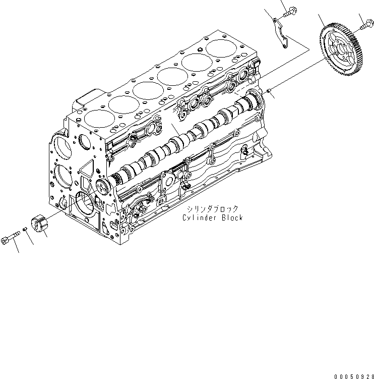 Engines Komatsu / SAA6D107E-1H S/N 26500006-UP(SAA6D1SE) / CAMSHAFT(030390 : A241T-01A0)
