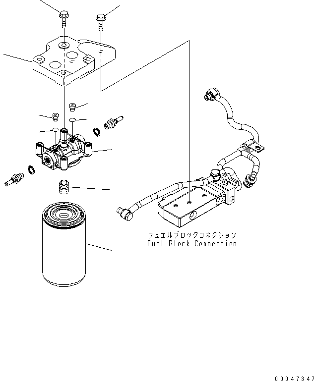 Engines Komatsu / SAA6D107E-1H S/N 26500006-UP(SAA6D1SE) / FUEL FILTER(#26506237-)(030470 : A411P-01C5)