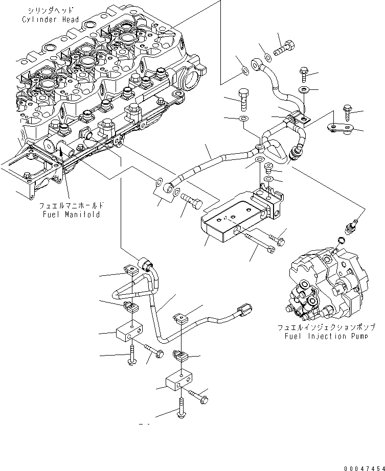 Engines Komatsu / SAA6D107E-1H S/N 26500006-UP(SAA6D1SE) / FUEL PIPING(#26506237-)(030500 : A411S-01D5)