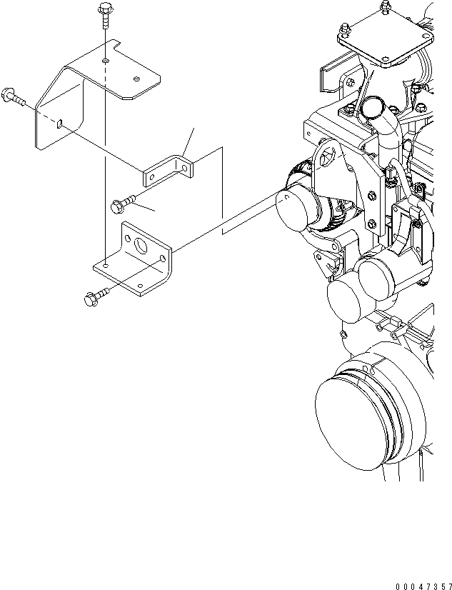 Engines Komatsu / SAA6D107E-1H S/N 26500006-UP(SAA6D1SE) / BELT GUARD(#26500067-)(030710 : A601V-01A1)
