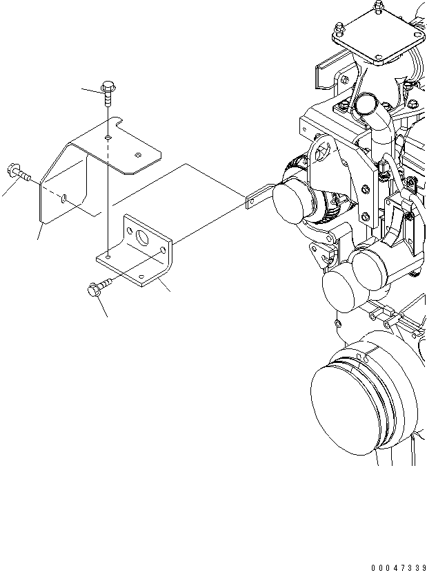 Engines Komatsu / SAA6D107E-1H S/N 26500006-UP(SAA6D1SE) / ALTERNATOR COVER (FOR 60A ALTERNATOR)(#26500067-)(030720 : A6010-01B8)