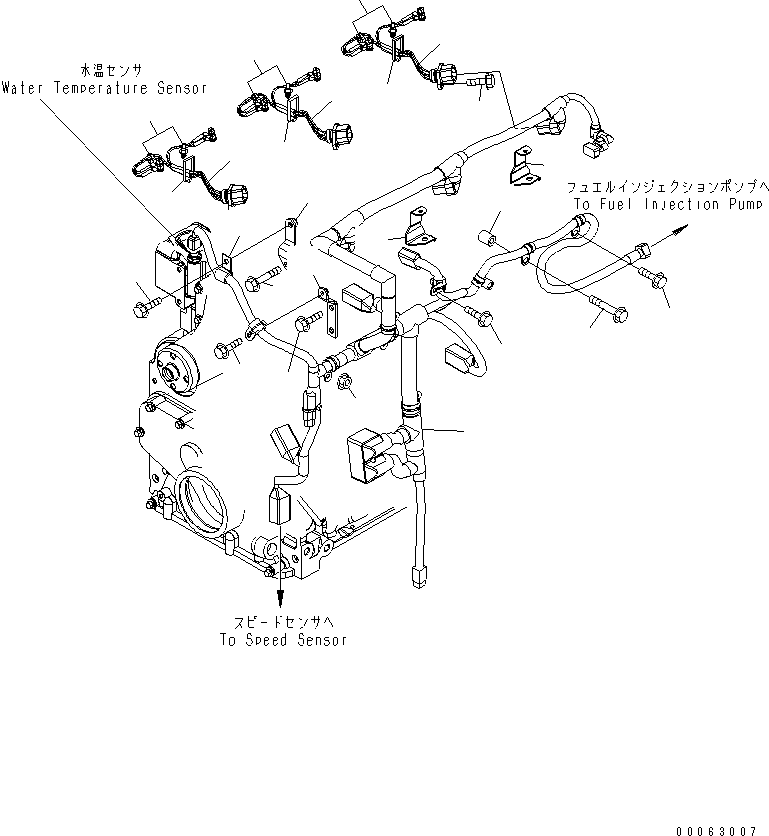 Engines Komatsu / SAA6D107E-1H S/N 26500006-UP(SAA6D1SE) / WIRING HARNESS(#26506237-)(030800 : A681P-01A9)