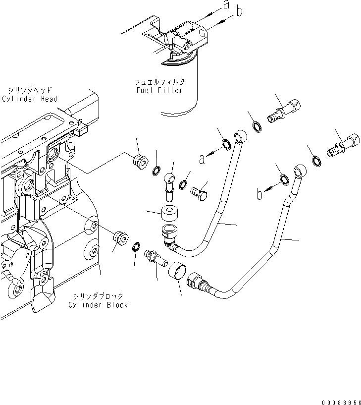 Engines Komatsu / SAA6D114E-3A S/N .-UP(SAA6D1TE) / CORROSION RESISTOR PIPING(030510 : A5115-A3A3)