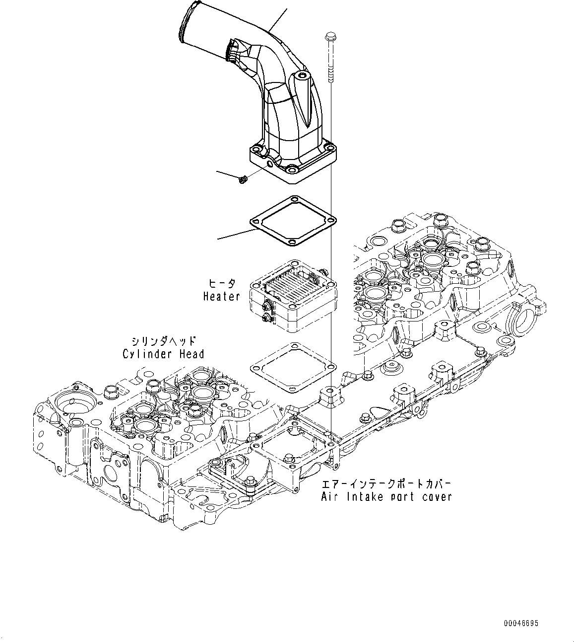 Engines Komatsu / SAA6D107E-1C S/N 26542663-UP (For PC240LC-8)(SAA6D240) / Air Intake Connector(A010001 : AIC00-001001)