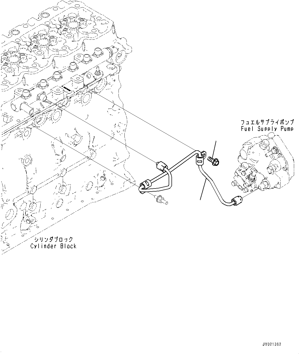 Engines Komatsu / SAA6D107E-2F S/N 2212910-UP (For WA320-7)(SAA6D7FH) / Fuel Piping(D004001 : AFT00-002001)
