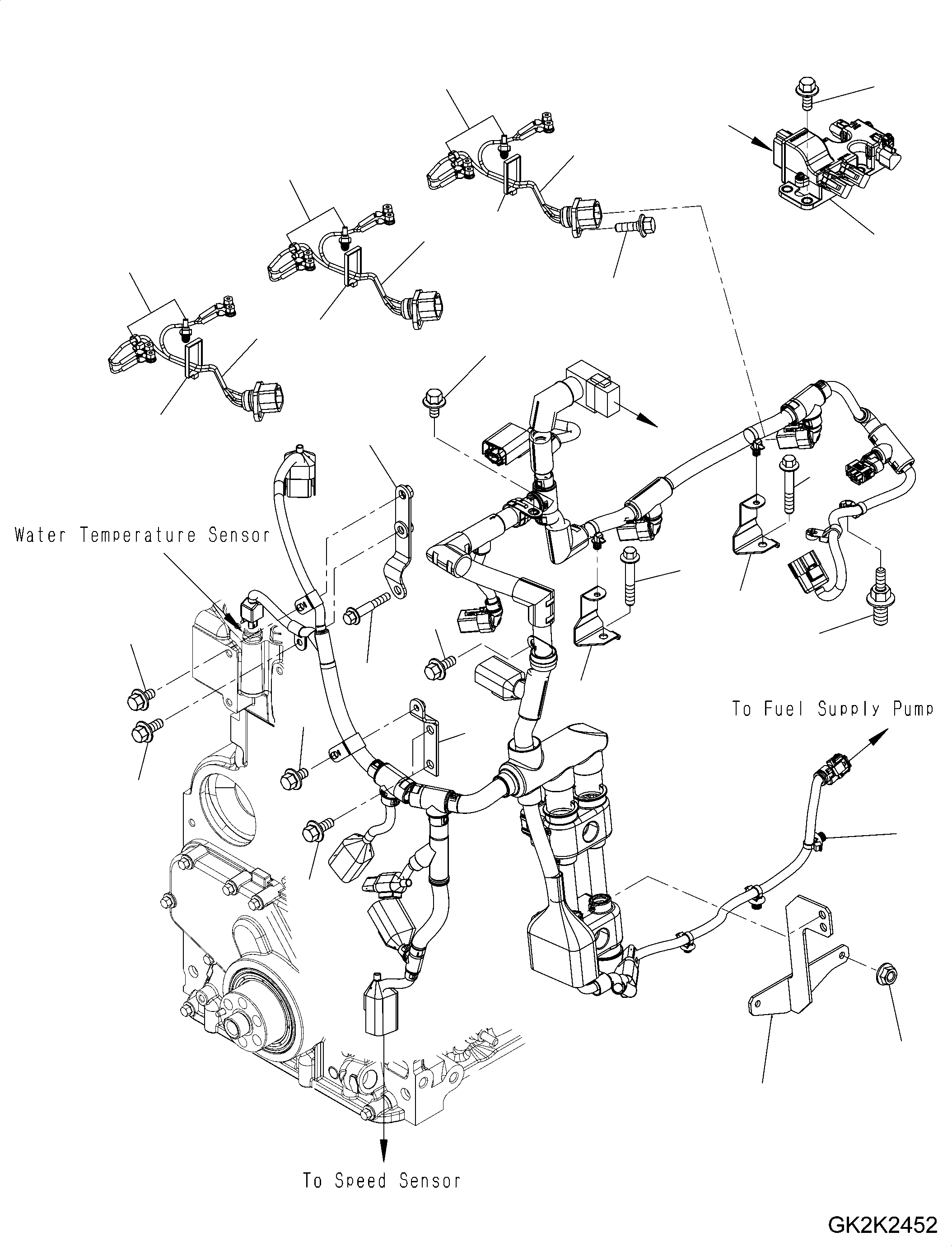 Engines Komatsu / SAA6D107E-2F S/N 2212910-UP (For WA320-7)(SAA6D7FH) / Wiring Harness(F006001 : AWR00-001001)