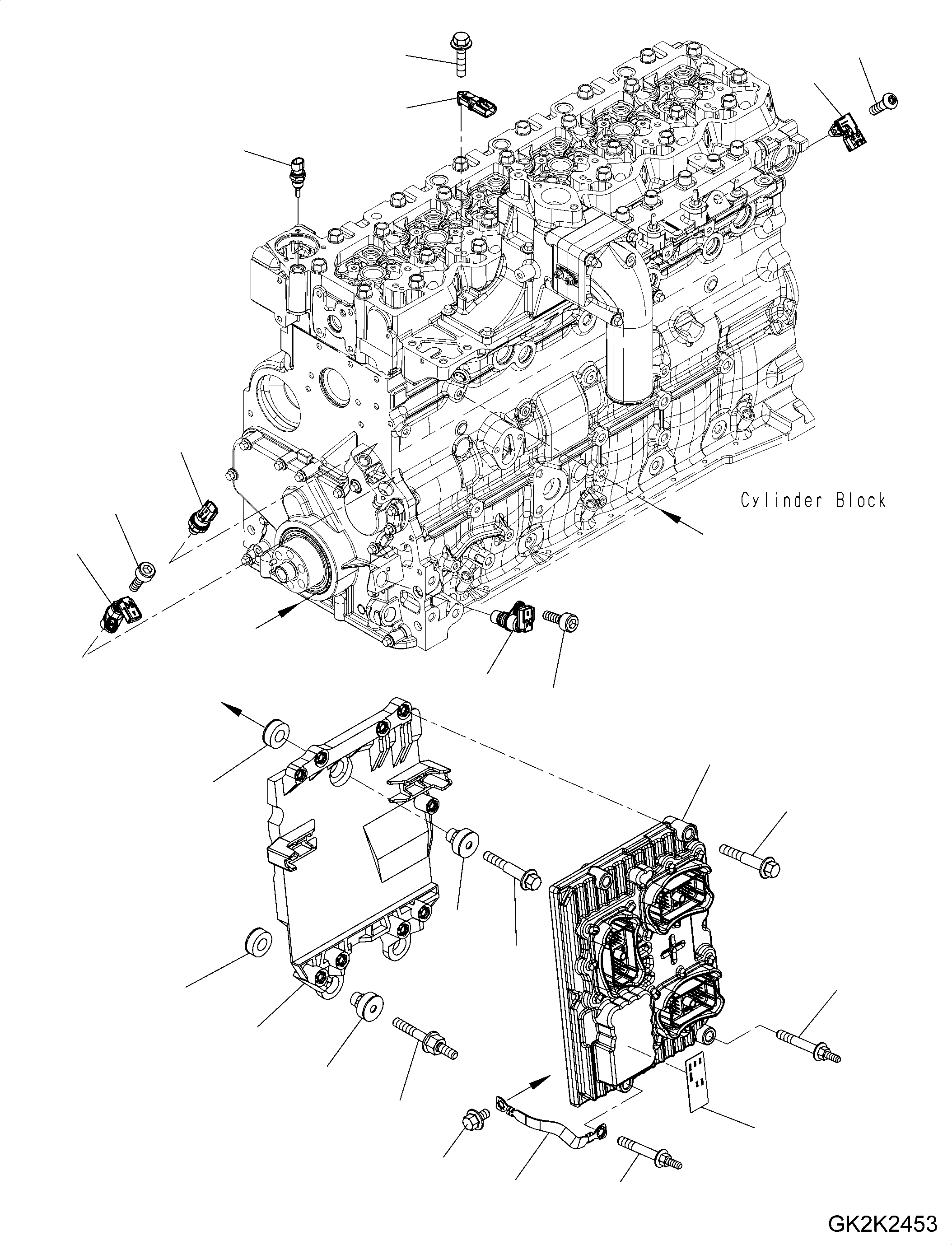 Engines Komatsu / SAA6D107E-2F S/N 2212910-UP (For WA320-7)(SAA6D7FH) / Engine Control Module(G002001 : APH00-001001)